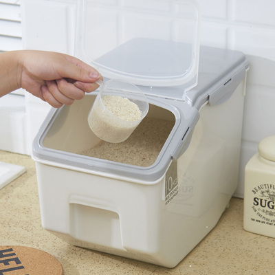 【含运】30斤装密封米桶家用储米箱带轮大米面粉储物箱米缸盒厨房防潮防虫